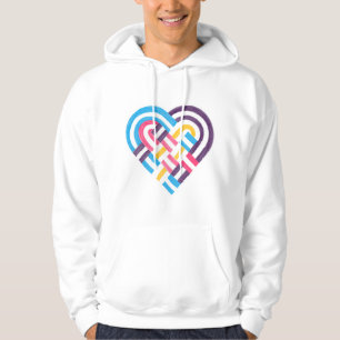 Vävt Heart Polyamory Pride Flagga 2022 Hoodie