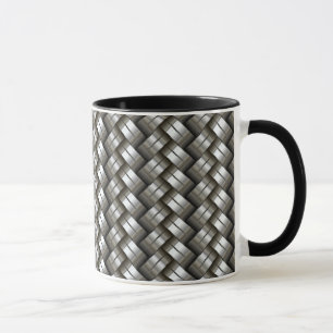 Vävt metallmönster mugg