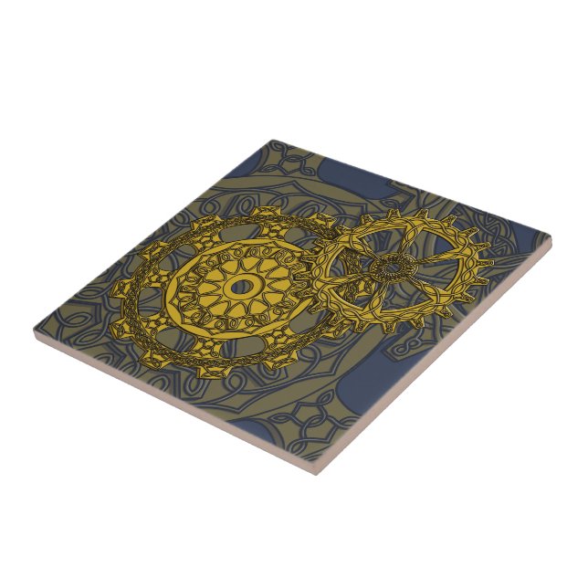 Vävt urverk belägger med tegel kakelplatta (Sidan)