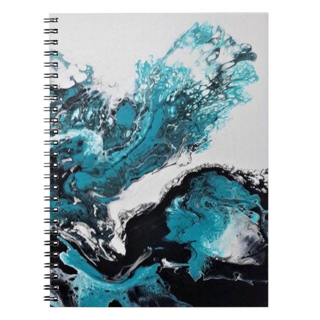Vawes abstrakt Spiral fotopatbok för foto Anteckningsbok (Framsidan)