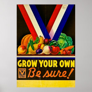 Väx din egna segerträdgård poster
