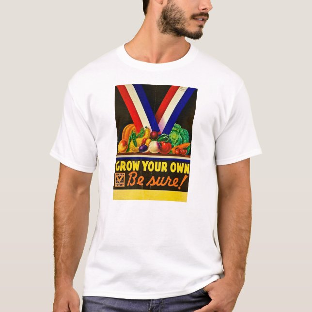 Väx din egna vintagesegerträdgård WWII T-shirt (Framsida)