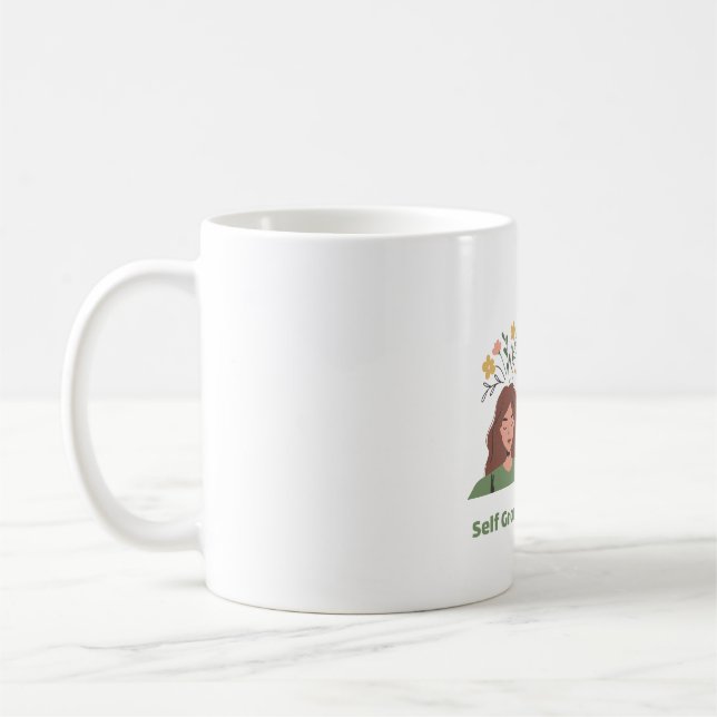 Väx din hjärna – Mental hälsa & Positiv design Kaffemugg (Vänster)