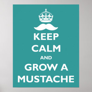 Väx en mustasch poster