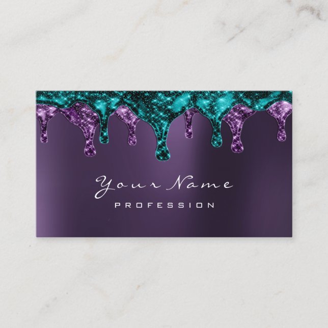 Vax Epilation Depilation Nagel Teal Lila Violet Visitkort (Framsida)