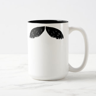 Väx ett ansikte för Moustache för Två-Tonad Mugg