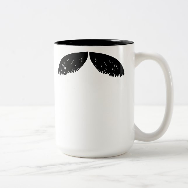 Väx ett ansikte för Moustache för Två-Tonad Mugg (Höger)