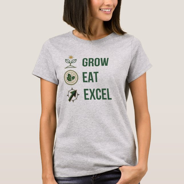 Väx Framåt Minimalistisk Exekutiv Välbefinnande T Shirt (Framsida)