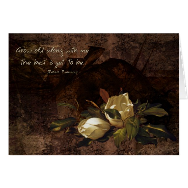 Väx gammal med mig hälsningskort (Framsidan Horizontal)