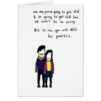 Väx gammal tillsammans? hälsningskort