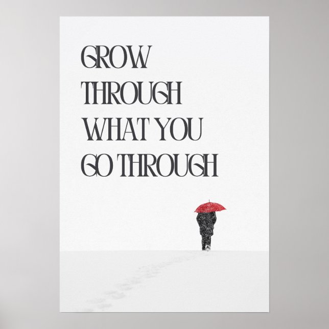 Väx genom det du går igenom. Motivation Poster (Framsidan)