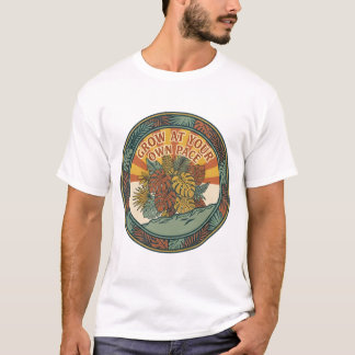 Väx i din egen takt Retro Monstera-växt T Shirt