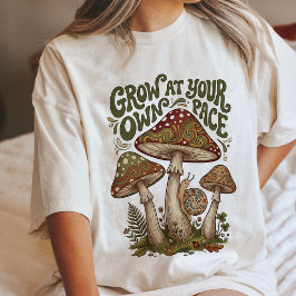 Väx I Din Egen Takt Svamp Snigel Konst T Shirt