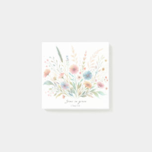 Väx i nåd blomster post-it block