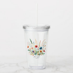 Väx i nåd blomster take away mugg