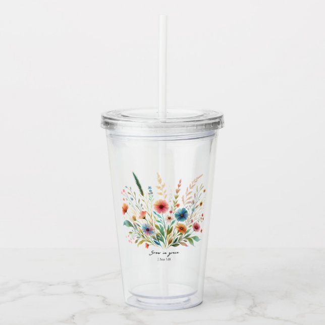 Väx i nåd blomster take away mugg (Framsida)