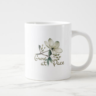 Väx i takt Elegant akvarell Botanisk blomma Jumbo Mugg