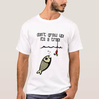 Väx inte upp kortärmadutslagsplatsskjortan t-shirt