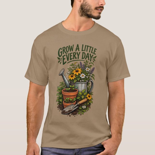Väx lite varje dag t shirt (Framsida)