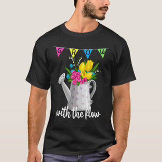 Väx med Flow Zen Yoga Trädgårds Meditation R T Shirt
