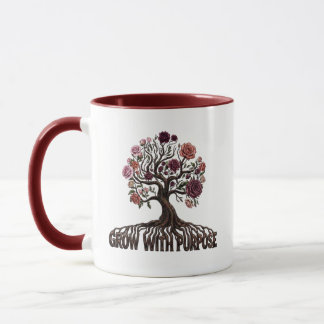 Väx med mening blomträd tvåtons kaffemugg