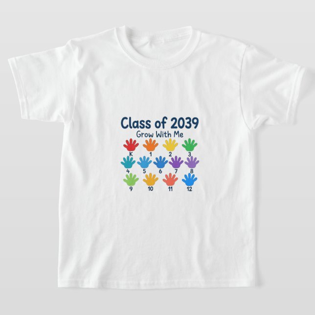 Väx Med Mig Klass 2039 Tröja | Handavtryck Minne (Laydown)