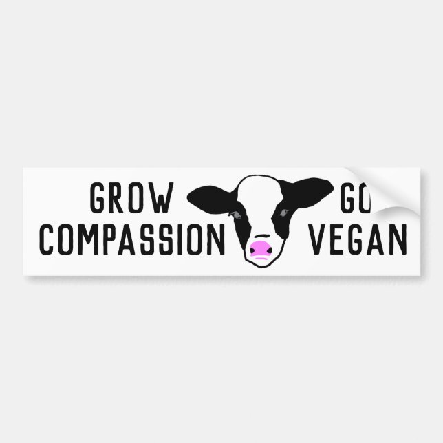 Väx medkänsla - går veganen - babykon bildekal (Framsidan)