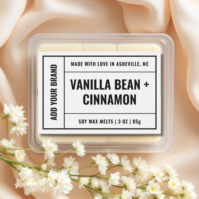 Vax Melt Minimalist Modern 3 x 2-tums etikett (Skapare uppladdad)