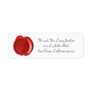 Vax Monogram-Adressetiketter - Röda Kor2 Returadress Etikett