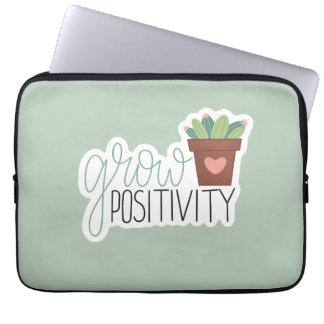 Väx Positivitet - Inspirerande Kalligrafidesign Laptop Fodral