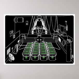 Väx rumhydroponicsen poster