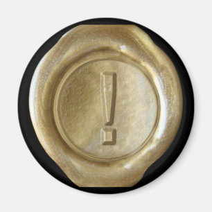 Vax säl, Monogram Magnet - Guld - Fet Stil - -