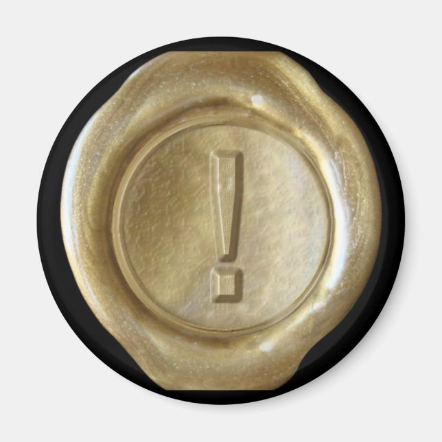 Vax säl, Monogram Magnet - Guld - Fet Stil - - (Framsidan)