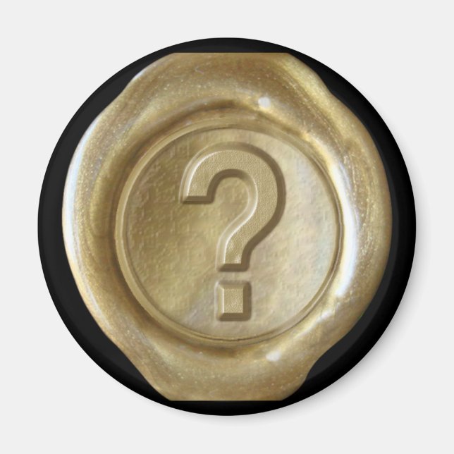 Vax säl, Monogram Magnet - Guld - Fet Stil - - (Framsidan)