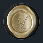 Vax säl, monogram magnet - Guld - skript Stil -<br><div class="desc">Hand krabbad vax sälmonogrammagnet - Brev L - Stil - Guld
 
 Välj en egen bakgrund färg som bäst kostymer dina behov. ELLER...  Hämta kreativ med några saxar.</div>