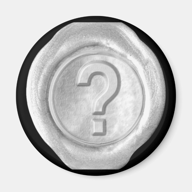 Vax säl, Monogram Magnet - Silver - Fet Stil - - (Framsidan)