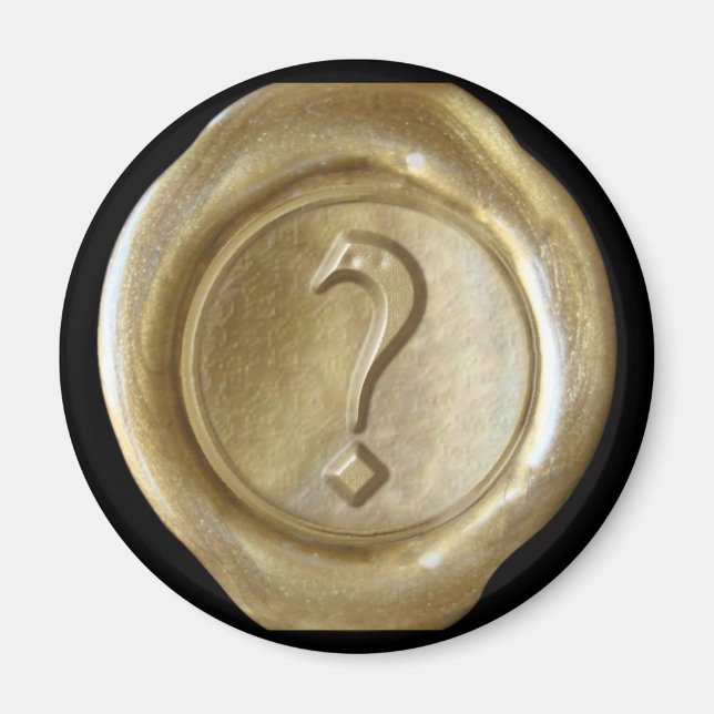 Vax Seal Monogram Magnet - Guld - gammal engelska  (Framsidan)