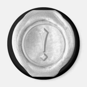 Vax Seal Monogram Magnet - Silver - gammal engelsk