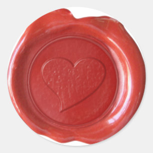 Vax Seal Monogram - Red Heart II - Runt Klistermärke