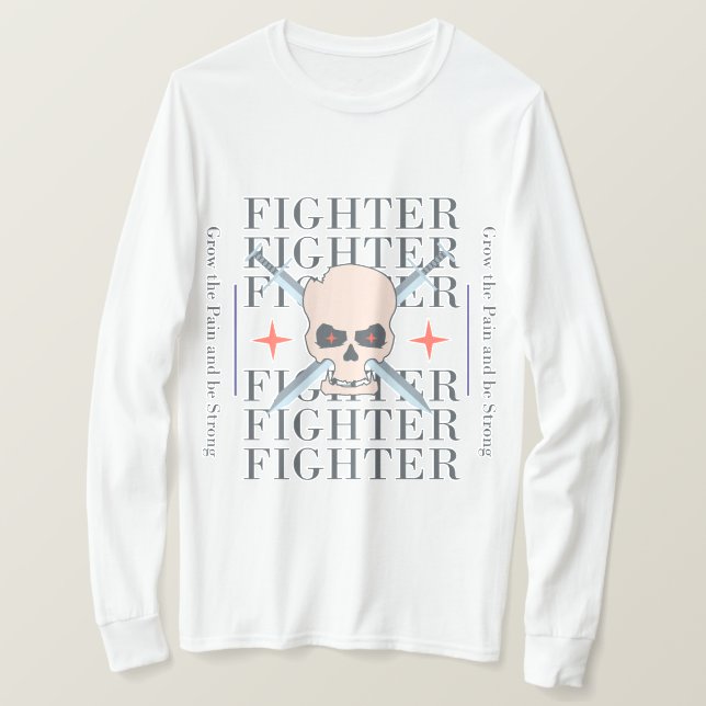 Väx Smärtan Och Var Stark T Shirt (Design framsida)