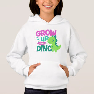 Väx upp som Dino Söt Citat Konst T Shirt