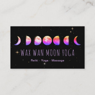 *~* Vax Wan Stars Rosa Lila Blue Måne Phases Visitkort