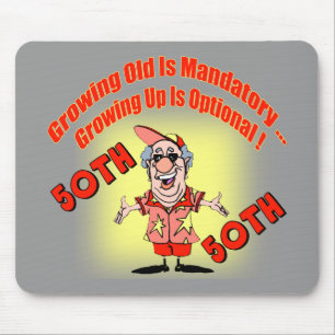 Växande gammal 50th födelsedag Mousepad Musmatta