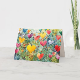 VÄXANDE HJÄRTAT ALLT-TILLFÄLLE/BLANKKORT TACK KORT