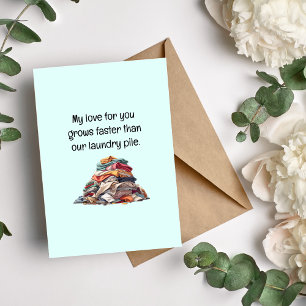 Växande kärlek, växande hög Roligt kärleksuttryck Helgkort