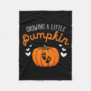 Växande lite pumpa Halloween graviditetsannonserin Fleecefilt