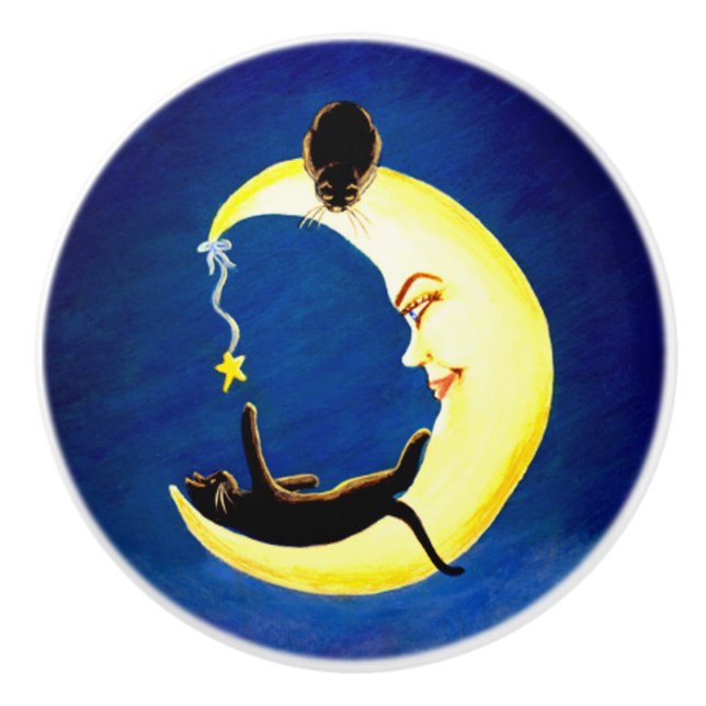 Växande måne- och svarta katterknoppar knopp (Framsidan)