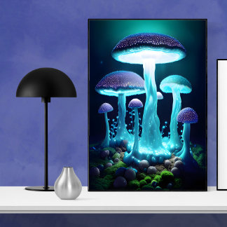 Växande, mystiska svampar poster