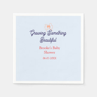 växande något vackert persika slinga baby shower pappersservett
