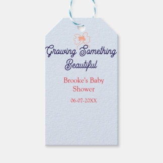 växande något vackert persika slinga baby shower  presentetikett